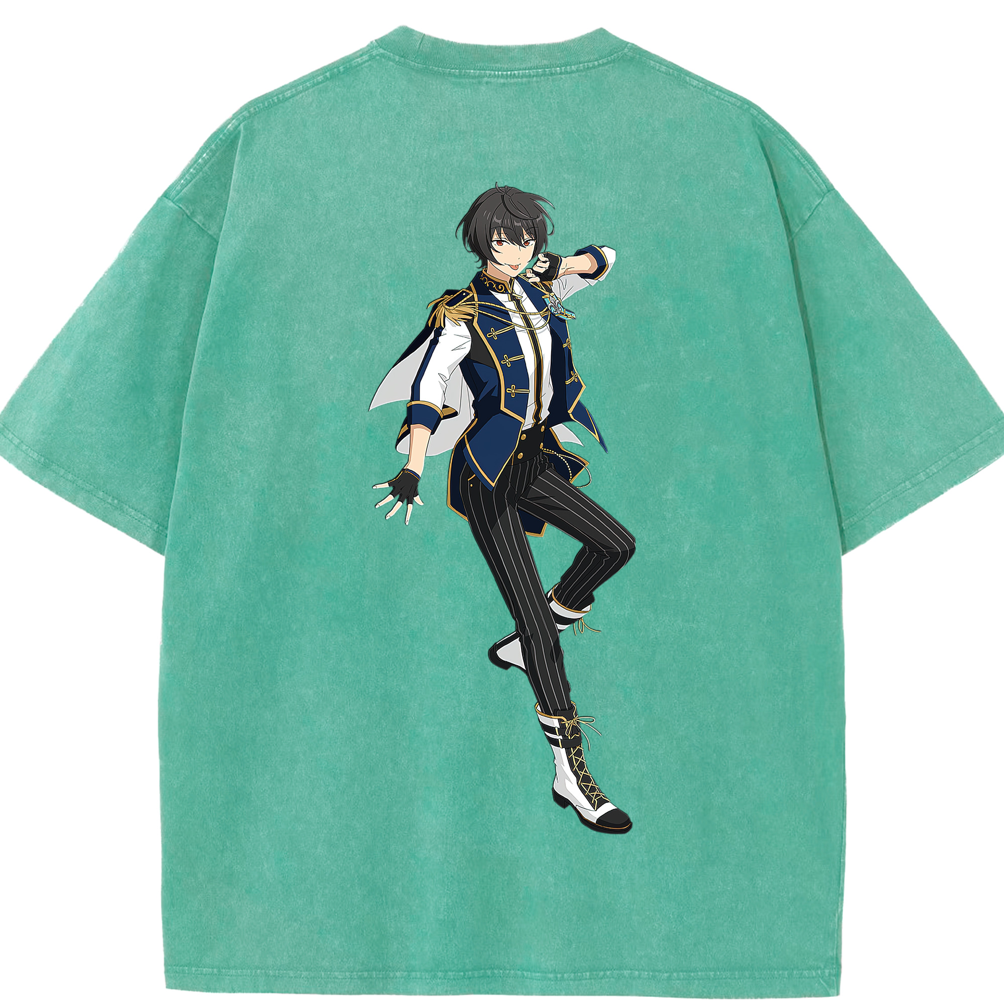（画像用） あんさんぶるスターズ! Ensemble Stars 綿100% ヴィンテージ風 半袖Tシャツ（背面プリント）
